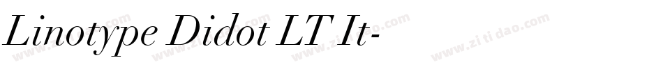 Linotype Didot LT It字体转换